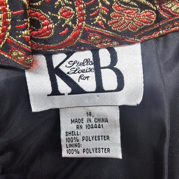 Vintage Stella Louise Skirt Brocade Goth Whimsigoth Orange 14 - Picture 9 of 10